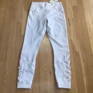 White Fabletics leggings
